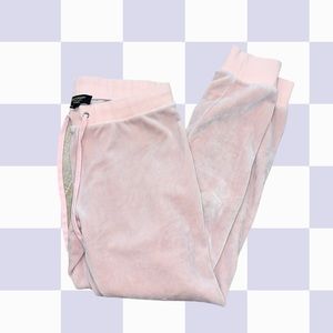 juicy couture jogger velvet pink pants